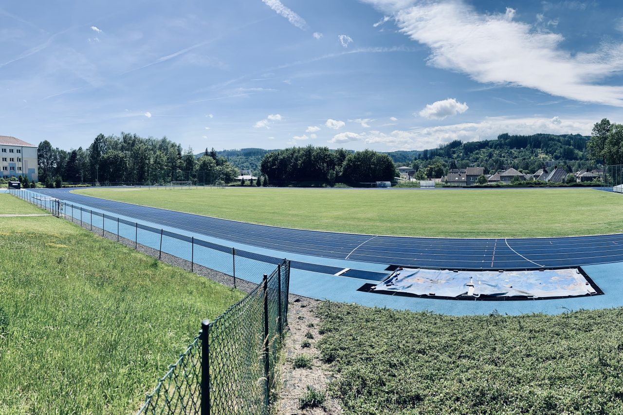 Atletický stadion AK ISCAREX Česká Třebová - panoramatická fotografie